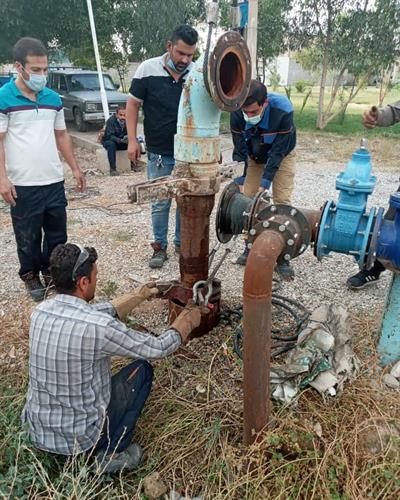 پمپ جدید آب کوی شهدا شهر اندیمشک راه اندازی شد