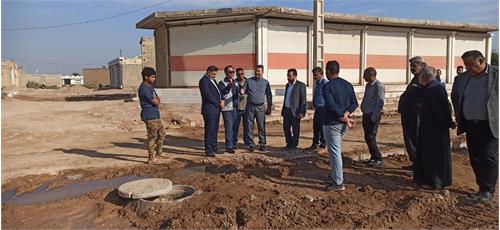 بررسی های میدانی پروژه های آب و فاضلاب سوسنگرد و تأکید بر تسریع در تکمیل آنها