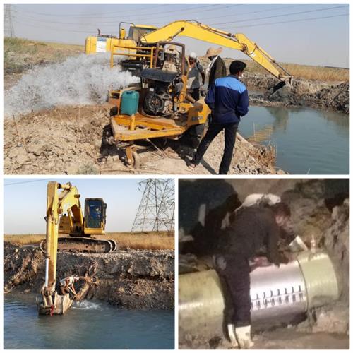 خط ۶۰۰ انتقال آبرسانی آب حیات به اهواز ترمیم شد