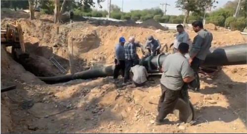 طی عملیات ۳ روزه و شبانه روزی انجام گرفت؛ بازسازی خط انتقال فاضلاب ۶۰۰ میلیمتر کوی آزادگان دزفول