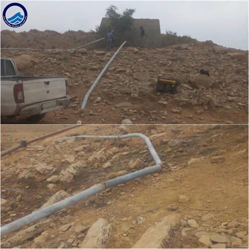 احیا خط آبرسانی2 روستای محروم توسط آبفا منطقه مسجدسلیمان