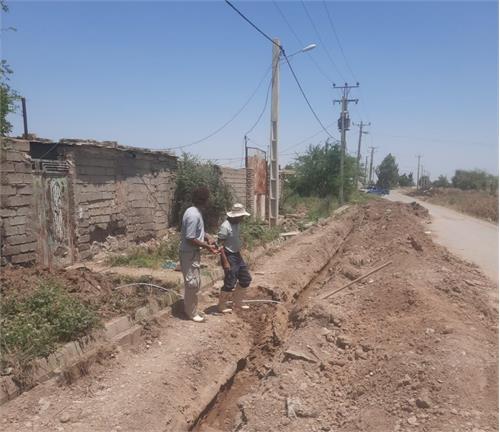 توسعه و اصلاح 268 متر شبکه توزیع آب در بخش روستایی شوش