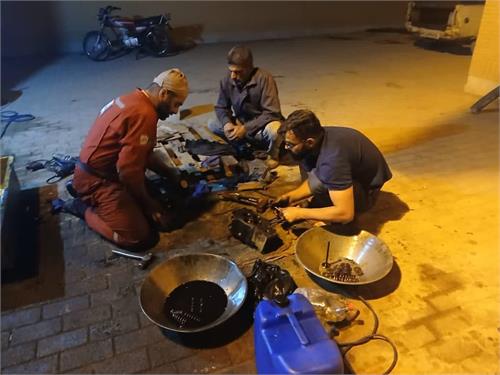 راه اندازی دیزل ژنراتور برق اضطراری در تلمبه خانه فاضلاب بندر امام خمینی(ره)