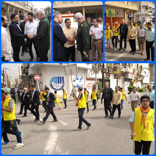 حضور پرشور کارکنان شرکت آبفا خوزستان در راهپیمایی 13 آبان ماه