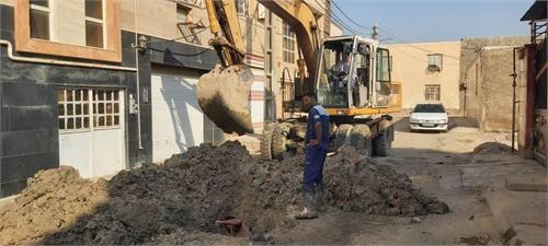 رفع شکستگی خط لوله شبکه توزیع آب آبادان