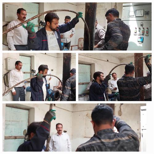 الکتروپمپ چاه جدید آب کوی شهدا شهر اندیمشک نصب شد