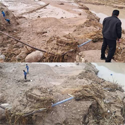 تخریب بیش از 2 کیلومتر از خطوط انتقال آب شرب باغملک در اثر سیلاب