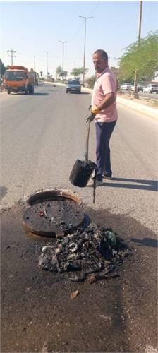 لایروبی فاضلاب در هویزه برای زمستانی ایمن