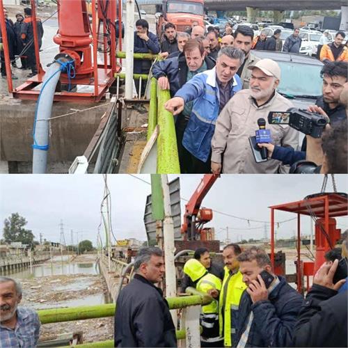 تخلیه ۸۰ هزار متر مکعب آب سطحی از خیابان‌های اندیمشک