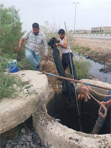 لایروبی اضطراری خط خروجی ایستگاه ۱۳ فاضلاب درسوسنگرد