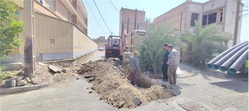 توسعه ۶۰ متری شبکه فاضلاب در خرمشهر