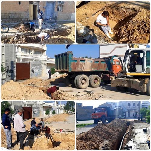 اجرای عملیات تقویت فشار آب در کوی برکه خرسّی بهبهان