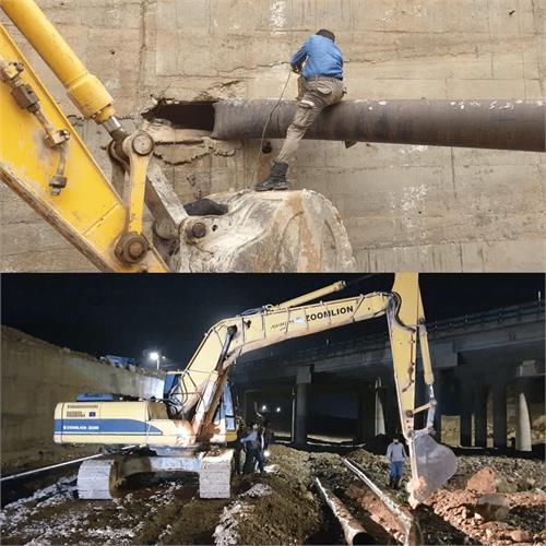 احیای خط اصلی آبرسانی ایذه در عملیاتی ۱۸ ساعته پس از سیلاب در شرایط جوی نامناسب