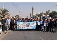 حضور پرشور کارکنان شرکت آبفا خوزستان در راهپیمایی 13 آبان ماه