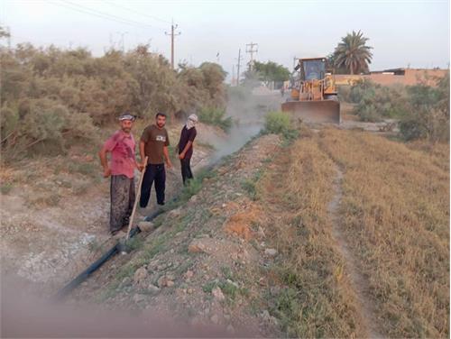 توسعه ۳۰۰ متری شبکه آبرسانی در دشت آزادگان
