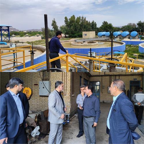 بازدید سرزده معاونت بهره برداری و توسعه آبفا از تصفیه خانه آب شوشتر