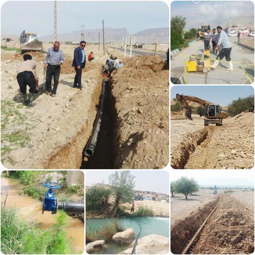 اجرای ۱۱۵۰ متر اصلاح خطوط انتقال و شبکه توزیع آبرسانی در روستاهای بهبهان
