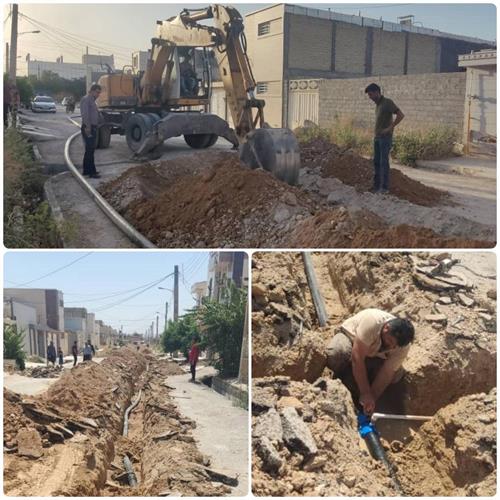 اجرای اصلاح شبکه آبرسانی کوچه هفتم غربی ذوالفقاری بهبهان