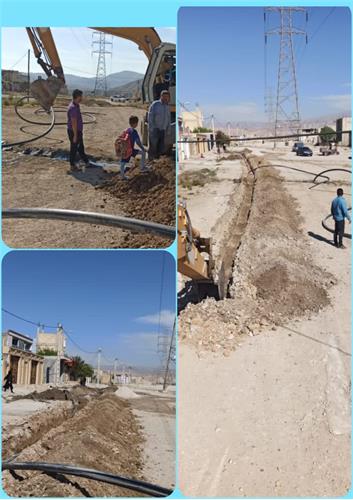 بهره مندی ۳۰ خانوار رستم آباد باغملک با ۱۳۰ متر اصلاح شبکه آب