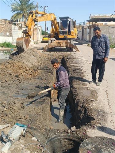 اصلاح بخشی از شبکه فاضلاب سوسنگرد