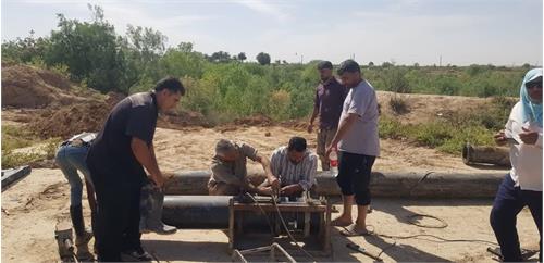 مرمت خط انتقال آب روستاهای دشت آزادگان