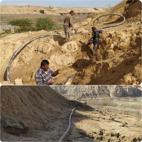رفع افت فشار آب 300 خانوار روستایی بهبهان با اصلاح خط انتقال