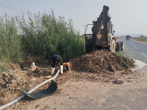 شکستگی خط انتقال آب شرب در منطقه عقیلی گتوند برطرف شد