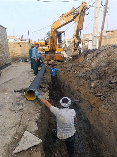 اصلاح بخشی از شبکه فاضلاب درسوسنگرد /