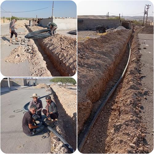 ۴۰۰ متر توسعه شبکه آبرسانی در روستای ویسی بهبهان