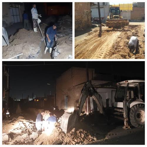 اصلاح بخشی از شبکه توزیع آب شوشتر