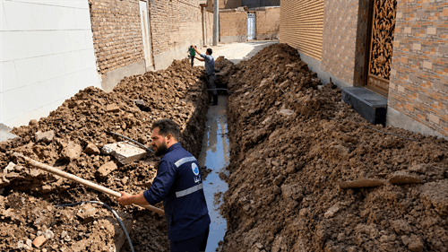 بهبود شبکه فاضلاب کوی کارگر آبادان با انجام اقدامات فنی