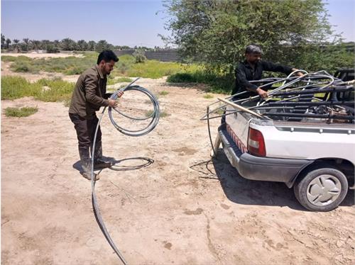 جمع آوری انشعابات غیرمجاز آب در 2 روستای بندر ماهشهر