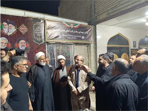 بازدید مسئولان ارشد وزارت نیرو و وزارت کشور از موکب شهدای سقای شرکت آب و فاضلاب خوزستان در مرز چذابه