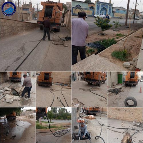 پیشگیری از آبگرفتگی در مسجدسلیمان با لایروبی ۱۴ نقطه حساس شهر توسط آبفا